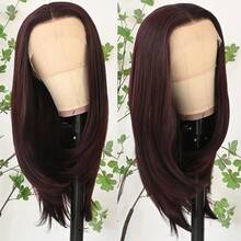 13x4 Layered Brown Wigs Light Brown Lace Front Wigs HD Lace Frontal Wigs Short Curly Lace Front Wig Pre Plucked Glueless Layered Wig Breathable Cap Easy Install Wig Free Part Heat Resistant Fiber Wig For Women Girls Halloween Christmas Party Vacation Daily Used 22 Inch - 酒紅色 - 查看 1
