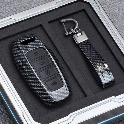 ABS Carbon Fiber Car Key Case Cover For Great Wall Haval Jolion 2022 H6 H7 H4 H9 F5 F7 F7X F7H H2S GMW Dargo Shell Fob Accessories
