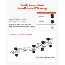 Body Mount Bushing Kit, Compatible With 1999-2014 Chevy Silverado & Sierra 1500/2500, 24 PCS Polyurethane Body Mount Kit, Durable Components For Improving Bumpy Driving Performance, Black - Bộ 24 chi tiết, màu đen, dành cho xe Chevy 1500/2500 đời 1999-2014. - Xem 6