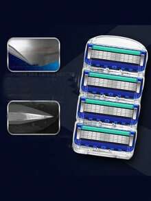 Men's Manual Safety Shaver, Containing 5 Layers Of Stainless Steel Washable And Replaceable Blades, Smooth Shaving, Men's Shaver Set - Safety Razor - View 3