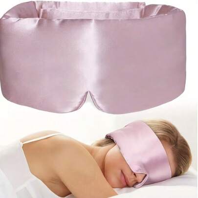 Máscara de sueño de seda de lujo, cobertura total del ojo - Ajustable, transpirable y amigable con la piel, diseño blackout para un sueño tranquilo, ideal para viajes y siestas en la oficina, máscara de sueño