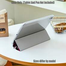 Y2K Soft Edge Case With Pencil Slot, Perfectly Balancing Aesthetics And Practicality, Compatible With IPad Mini 4/5/6/7, 5/6/8, Air 1/2/3/4/5/6/7, 10th/11th Gen, Pro 10.5/11/12.9/13 Inch, Galaxy Tab S6Lite/S7/S8/S9/S10/FE/Plus, A8/A9Plus - Angel Glitter Zebra Stripe - View 6