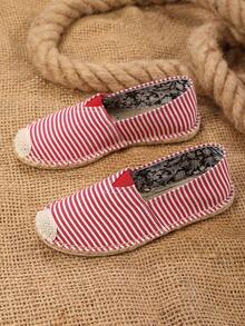 男士透气吸湿防滑编织渔夫鞋，男士透气吸湿防滑亚麻鞋 - 紅色 - 查看 16