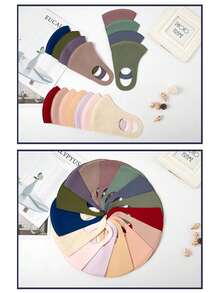 5PCS Black High-Elastic, Breathable, Diamond-Grade, Skin-Friendly Soft Sponge Japanese Pitta Masks , Fashionable Design For Daily Use - Ice Silk - View 9