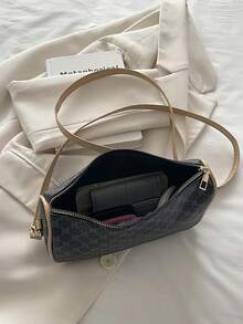 Nueva bolsa de hombro, bolso de mujer minimalista de estilo francés chic para uso casual y de commute - Negro - Ver 5