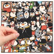 50 piezas de pegatinas divertidas de pingüinos para equipaje, refrigerador, armario, ventana, guitarra, monopatín, cuaderno, recompensa escolar, regalo de cumpleaños, vacaciones - colores mezclados - Ver 11