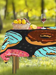 1 chiếc khăn trải bàn in hình bánh donut, thích hợp cho nhà hàng, phòng khách và trang trí nhà cửa. Dễ bảo quản, có thể tái sử dụng, là điểm nhấn tuyệt vời cho bàn ăn hoặc trang trí tiệc tùng, và cũng là một món quà ý nghĩa. - A - Xem 4