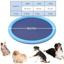 Outdoor Pet Water Sprinkler Mat, Pet Beach Toys, Yard Toys, Thick Durable PVC Material, Pet Outdoor Water Play Toys - Multicolor - View 4