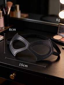 1个黑色猫咪角色扮演面具，超级英雄反派眼罩，仿皮万圣节服装配饰，卡通人物角色扮演面具，可调节松紧带女士面具，角色扮演派对和万圣节必备，高品质黑色猫咪主题面具，适合动漫展和主题活动 - 黑色 - 查看 1