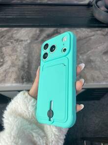 1pc Fashionable Light Green Anti-Drop TPU Phone Case, Suitable For Daily Use By Men And Women, Compatible With IPhone 17/17 Air/17 Pro/17 Pro Max/16e/16/15/14/13/12/11, Galaxy S26/S25/S24 Series - Green - View 4