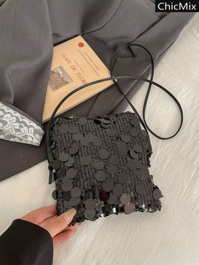 Fashionable New Shiny Full Body Sequin Personalized Shoulder Bag, Exquisite And Versatile Mini Women's Crossbody Bag, Suitable For Shopping, Wallets, Shopping, Young Women, College Students, Newcomers, And White-Collar Workers. They Are Very Suitable For Offices, Universities, Work, Business, Commuting, Outdoor Activities, Travel, And Outings