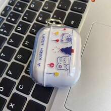 透明趣味表情苹果手机壳，创意个性化防震软壳，简约透明幽默表情耳机保护套带挂钩，耐磨软壳 - 彩色 - 查看 4