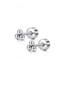 2件套银色立方氧化锆和蛋白石耳软骨耳环、唇环、耳钉穿刺饰品，适用于耳软骨/耳轮/耳屏/耳廓，不锈钢耳轮耳屏软骨耳环，女士款，16G耳软骨耳环，耳轮耳环，平底耳软骨耳廓穿刺饰品，女士款，16G耳屏耳环，女士款，平底耳软骨耳环，不锈钢，平底耳钉唇钉耳廓耳轮耳软骨穿刺饰品 - 銀色 - 查看 5