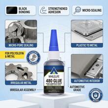 480 High Strength Black Adhesive - Impact And Vibration Resistant, Ideal For Automotive And Industrial Repair - 480 - View 8