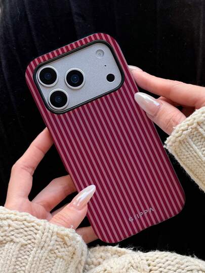 GIIPPA 1 Pieza Funda de teléfono con diseño a rayas para iPhone 17 Pro Max, adecuada para iPhone 16 Pro Max, 15 Pro Max, 14 Pro Max, funda de teléfono de estilo coreano elegante e interesante, compatible con 11/12/13/14/15/16 Pro Max Plus, diseño elegante adecuado tanto para hombres como para mujeres, regalo ideal para la novia en Navidad, San Valentín, Pascua, temporada de bodas y cumpleaños