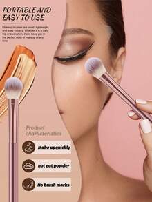 1pc Makeup Brush Sets Cosmetics Tools For Face And Eyes - Pink - View 6