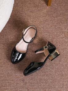 1 Pair Versatile High Heel Sandals Suitable For Summer Daily Wear - Black - View 6