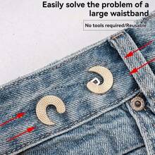 1Pc/2/3/4Pcs Jeans Waist Buckle, Universal Waist Adjuster For Skirts And Pants, Tool-Free Adjustable Buckle, Multiple Colors Available - Multicolor - View 4