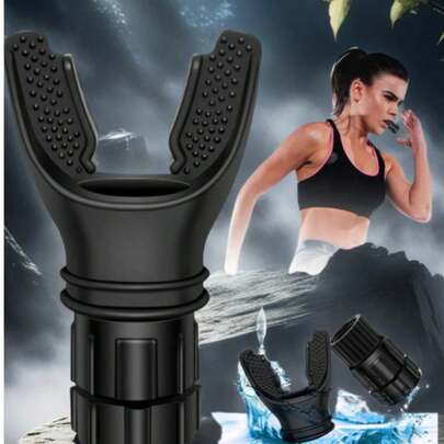 1pc Adjustable Resistance Lung Trainer, Bite Training Dental Guard, Easy To Clean And Use, Enhance Strength And Endurance, Gym Accessory, Workout, Gym, Home Exercise, Fitness Equipment, Home Training