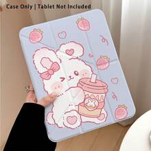Cute Rabbit, Strawberry, Heart Shaped Acrylic Crystal Tablet Protective Case With Stand, Compatible With Samsung A9/A9+/S9/S9FE/A11/A11+/S11/S10 FE/S10 FE+/S10 Lite, Apple A16 2025, Air 11/13, M3 2025, Mini 7 A17, Pro 2024, Air 11/13, M2 2024, Pro 11/13, , , Honor, Matepad Se 11, , , Foldable And Shockproof - Multicolor - View 1