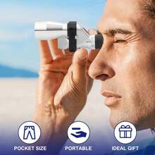 Cubidupi 8x20mm HD Mini Pocket Zoom Monocular Telescope, Outdoor Portable Mini Telescope, Suitable For Hunting, Camping, Mountaineering, Hiking, Birdwatching - 8x20 Portable Mini Telescope - View 1