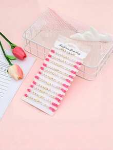 12件套粉色新娘伴娘字母爱心多层弹力软陶手链套装，时尚女士婚礼订婚派对首饰，新娘和伴娘闺蜜手链 - 彩色 - 查看 10