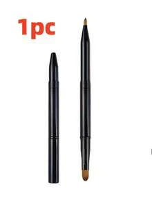 1支可伸缩单头唇刷；带盖化妆刷；便携式唇彩刷 - 彩色 - 查看 15