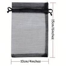 10pcs Gift Candy Packaging Mesh Bag Drawstring Organza Bundle Pocket Gift Jewelry Mesh Bag - 查看 3
