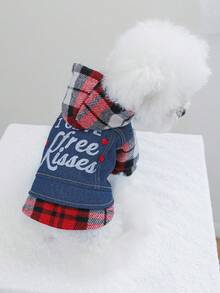 PETCIRCLE 1pc Pet Clothes Dog Apparel For Small Dogs Hooded Two-Leg Jacket - Cute Hoodie - Blue - View 1