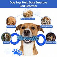 1pc Dog Rope Knot Toy, Durable Chew Toy With Non-Slip Handle - Sturdy & Bite-Resistant, Helps Clean Teeth & Maintain Oral Health, Suitable For Medium & Small Dogs - Tug Of War, Fetch Games, Fun Interactive Pet Toy, Easy To Clean Mixed Fabric Material - Multicolor - View 4