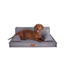 pet2go® Sillón Cama para Perro/Mascota cómoda Espuma ortopédica Funda removible y 100% Lavable Sofá - Sillón Premium Gris Oscuro Small - Gris Oscuro - Ver 8