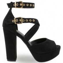 Women Heeled Sandals - 黑色 - 查看 3