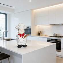1pc Tượng đầu bếp muôi múc canh thủ công bằng nhựa sáng tạo, Phụ kiện trang trí nhà cửa - trắng - Xem 7
