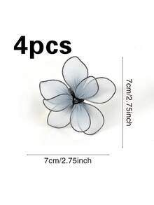2/4 Stücke Frühling Spitze Blume Stoffservietten Ringe, geeignet für Hochzeitsparty, Feiertagsfeier, Picknick, Camping, rustikale Zusammenkunft, Geburtstags-Tischdekoration Serviettenringe, minimalistisches Design - Verschiedenfarbig - Übersicht 10