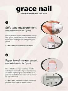 10片手工美甲贴纸，酒红色底色+粉色猫眼+波点，温柔又不失俏皮，适合女性日常生活 - 紅色 - 查看 7