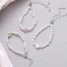 1 pieza Pulsera de perlas de alta definición, una colección de joyas de moda para regalo del Día de San Valentín - Pulsera - Ver 1