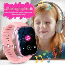 儿童智能手表，带音乐控制、来电提醒、计步器、自定义壁纸，兼容iOS和安卓系统，时尚男女童礼物 - 查看 6