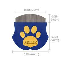 Bàn chải chải lông thú cưng đa năng bằng thép không gỉ, thích hợp cho chó Teddy, Maltese, Pomeranian và các giống chó và mèo nhỏ/trung bình khác, giúp loại bỏ bọ chét và chải chuốt kỹ lưỡng vùng mặt. - Nhiều màu - Xem 3