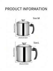 1pc Stainless Steel Oil Storage Can With Leak-Proof Seal & Ergonomic Handle - Reusable Oil Container For Frying, Baking, Cooking - Easy-Pour Spout, Kitchen Essential, Baking Essentials Modern Kitchenware Filtering Mechanism - View 8