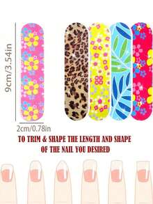 100/50/30/20/13/5/1pc Double-Sided Durable Portable Mini Nail File, Suitable For Natural Nails And Artificial Nails, Compact Colorful Design, Perfect For Manicure And Pedicure - Multicolor - View 4