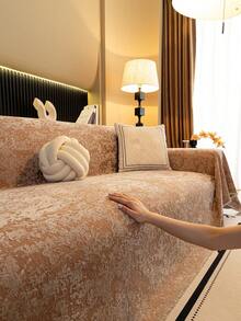 1 chiếc chăn phủ sofa họa tiết lá chuối, chăn phủ sofa tối giản sang trọng, chống trượt, chống bụi, chống trầy xước, phù hợp cho mọi mùa, có thể đảo mặt, dùng cho phòng khách, phòng ngủ, phòng học. - Màu Khaki - Xem 7