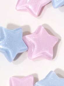 3个女孩可爱3D星星发夹，时尚百搭 - 彩色 - 查看 4