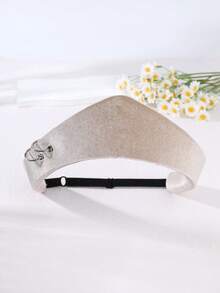 1Pc Retro Metal Ring Buckle Fabric Headband, Wide-Band Hair Tie, Versatile Headband For Party/Commute/Dating - Multicolor - View 8