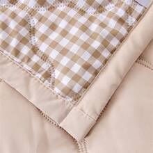 1pc Ultra Soft & Breathable Quilt - Lightweight All-Season Bedding, Modern Floral Plaid Pattern, 100% Polyester, Machine Washable, Suitable For Single/Double Bed, Hotel, Camping And Home Decor, Luxury Hotel Bedding | Modern Quilted Design | Embossed, Autumn Decor, Room Decor - Champagne - View 7