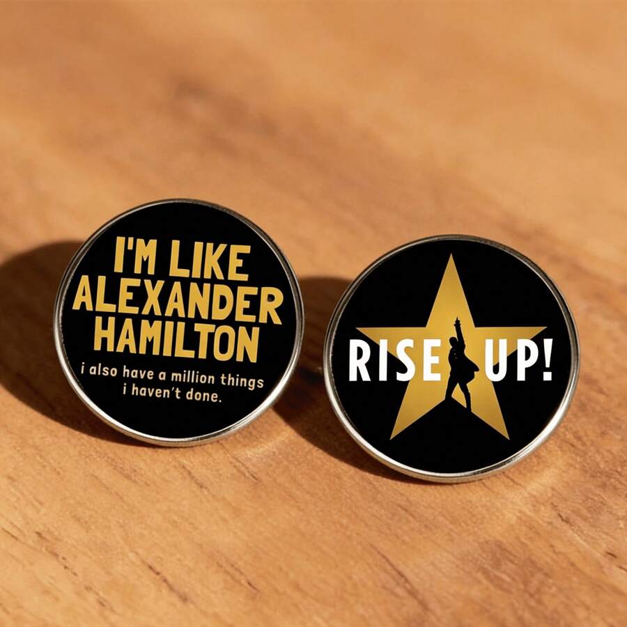 1 chiếc ghim cài áo tròn hình hoạt hình vở nhạc kịch Hamilton, phụ kiện ba lô, quần áo, quà tặng sưu tầm dành cho người hâm mộ - Nhiều màu - Xem 1