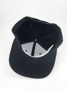 1顶夏季三明治帽檐嘻哈平沿棒球帽，男士休闲旅行简约百搭时尚款 - A - 查看 4