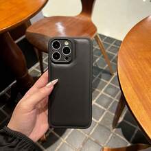 1个高品质皮革纹理手机壳，适用于 17/17 Pro/17 Pro Max、16/16 Pro/16 Plus/16 Pro Max、15/15 Pro/15 Plus/15 Pro Max、14/14 Pro/14 Plus/14 Pro Max、13/13 Pro/13 Pro Max、12/12 Pro/12 Pro Max、11/11 Pro Max，创意皮革纹理软壳 - 黑色 - 查看 1