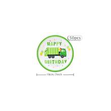 Green Car Happy Birthday Disposable Party Tableware Set, 7/9 Inch Disposable Paper Plates, Napkins, Suitable For Family Gatherings, Gender Reveal, Celebrations, Birthdays, Weddings, Parties, Picnics - Multicolor - View 13