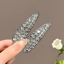 2pcs Rhinestone Hair Clips, Bangs Clips, Side Bangs Clips, Water Drop Hair Clips,Summer,Holiday,Travel - Multicolor - View 8