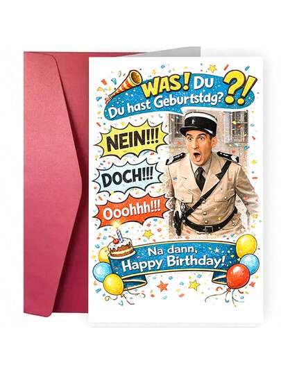 1 Tấm thiệp sinh nhật hài hước theo chủ đề phù hợp cho bạn bè, chồng, bạn trai, vợ, bạn gái, thành viên gia đình, anh chị em, bố mẹ, người yêu, đồng nghiệp, bạn học, các cặp đôi và người yêu. Chúng là những món quà chúc mừng vui nhộn phù hợp cho nhiều dịp khác nhau và tạo thêm không khí vui vẻ cho những bữa tiệc sinh nhật đặc biệt. Thiệp chúc mừng, Thiệp, Thiệp sinh nhật